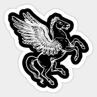 Medieval Heraldic Pegasus Sticker